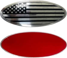 9.5 inch For 2015-2021 Ford F-150 FRONT GRILL Tailgate US Flag Oval Emblem Badge