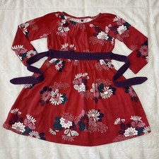 Tea Collection Kata Obi Dress size 4 Red Floral 