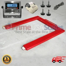 Horse Shoe Scale OP-932 Floor Pallet Jack Scale 46"x48" 1,000 lb with Printer