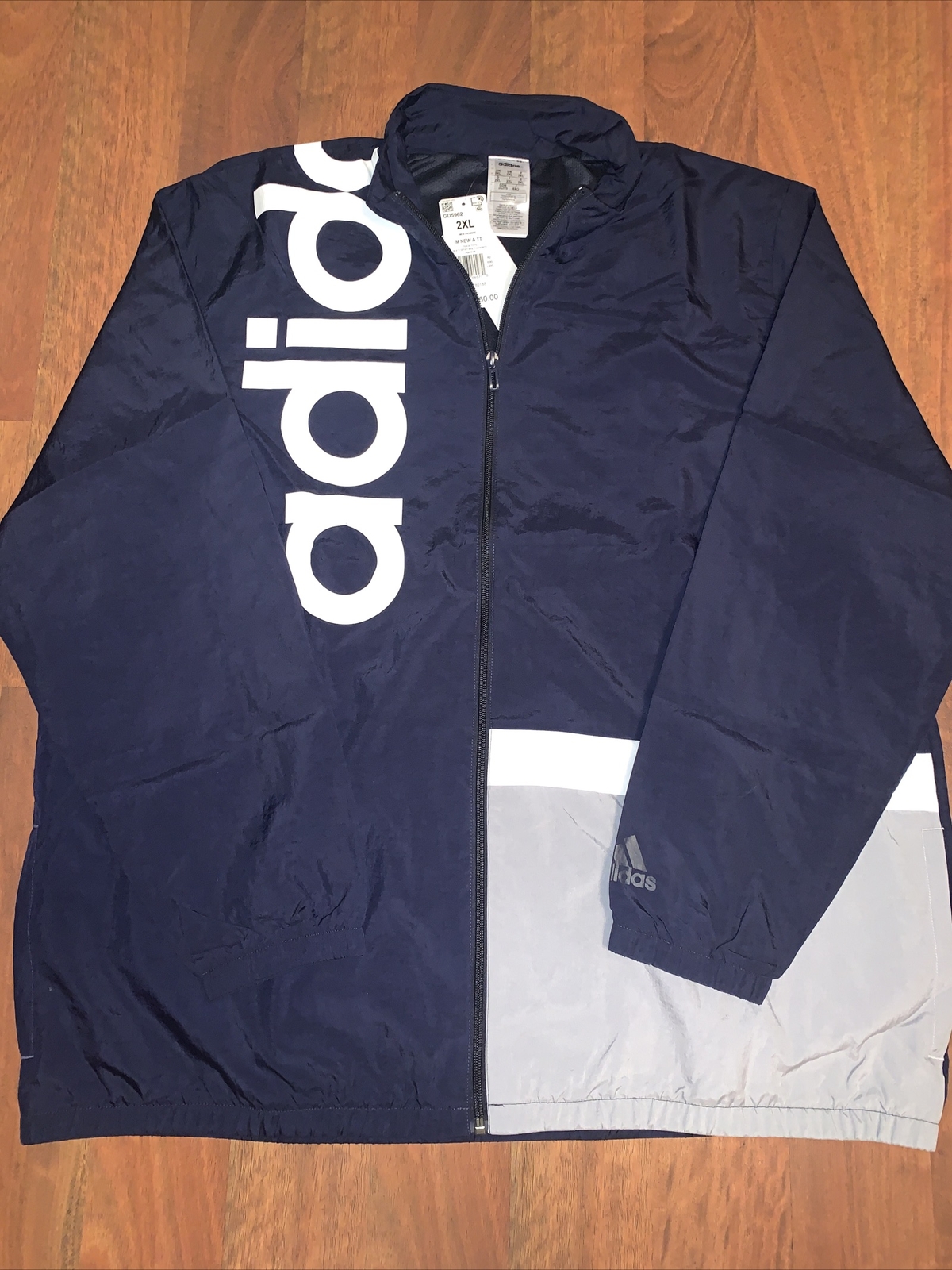 NWT Adidas M NEW A TT Full Zip Lightweight Jacket Blue/Gray Size 2-XL -  #GD5962 | eBay