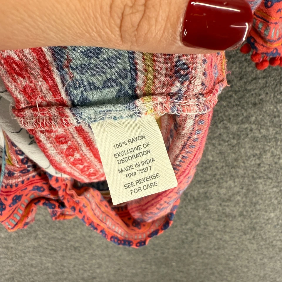 Mono Mudd Mujer M Mediano Blanco Floral Manga 3/4 Rayón Pierna Ancha Informal Foto 4 de 4