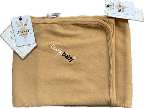 Lovedbaby Newborn Organic Cotton Honey Swaddling Blanket Wrap & Cap, Size 0-3m - Picture 3 of 4