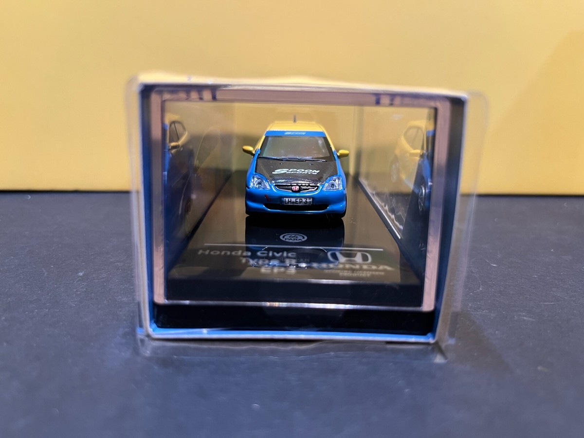 1/64 2001 HONDA CIVIC TYPE R EP3 SPOON LIVERY BLUE AND YELLOW | eBay