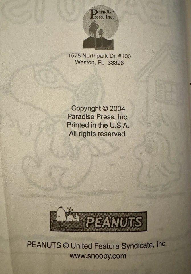 2003 Paradise Press Inc. PEANUTS Halloween Fun Coloring & Activity Book NOS - Image 4 of 4