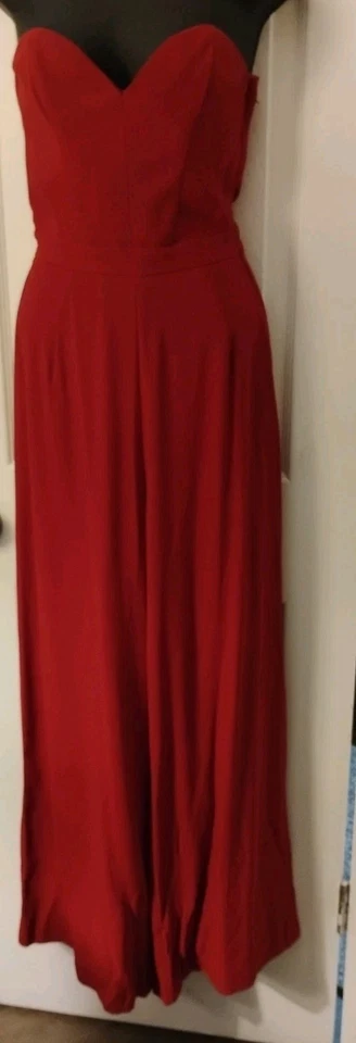 Mono de pierna ancha de arándano con escote corazón Foto 2 de 4