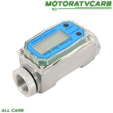 ALL-CARB 1 inch Digital Turbine Flow Meter, 2.6-26 GPM with LCD Display Blue
