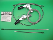 SUNTOUR BAR CON BAR END RATCHET SHIFTERS LD-1400 1980s NEW OLD STOCK WITH CABLES