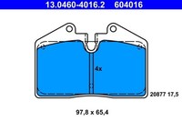 ATE BremsbelÄGe Passend FüR Porsche 911 993 964 928 944 968