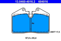 ATE BremsbelÄGe Passend FüR Porsche 911 993 964 928 944 968