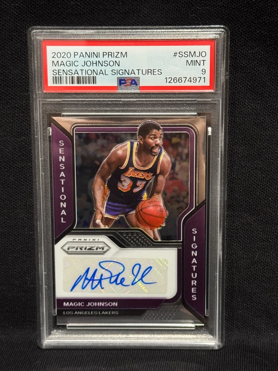 Panini Magic Johnson Basketball Autographed Sports Trading Cards