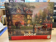 Ceaco 2000 Piece Jigsaw Puzzle Thomas Kinkade Hometown Firehouse