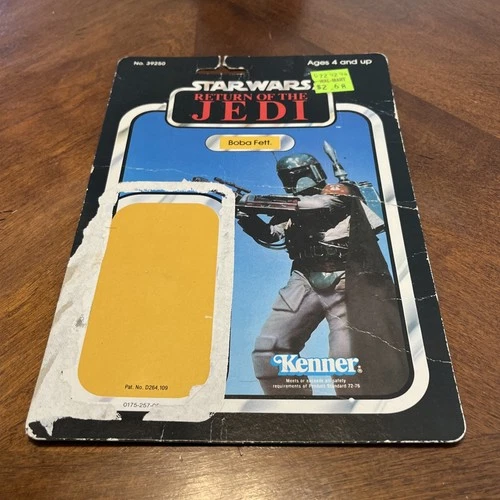 1983 Vintage Kenner ROTJ Boba Fett Cardback 77 Back Star Wars Return of the Jedi