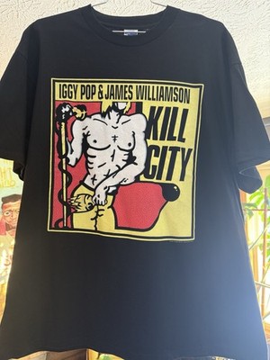 Vintage 1999 Iggy Pop & James Williamson Kill City Band Tee T Shirt Size XL