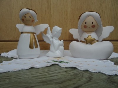LEONARDO Engel Set Weihnachten Advent Figur Keramik Dekoration Sammlung Konvolut
