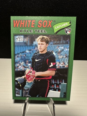 #ad Kyle Teel 2026 Topps Heritage #182 Dark GREEN Border SP RC Rookie White Sox $5.00