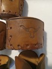 Vintage Tooled Leather Longhorn Cocktail Glass Holder — photo 4