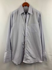 JWM Mens Long Sleeve Pinstripe Dress Shirt