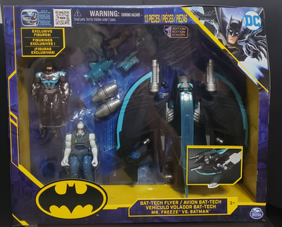 DC Batman Bat-Tech Flyer with 4'' Exclusive Mr. Freeze & Batman Action Figures.