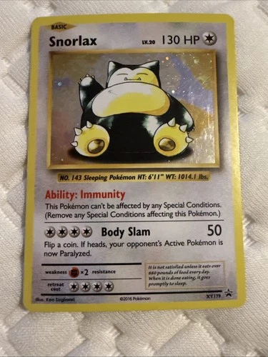 Snorlax - XY179 - Cosmos Holo Promo - XY Black Star Promos - Pokemon Card - LP