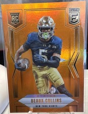 2025 Panini Donruss Elite - Rookies Beaux Collins #143 Status Metallic Orange...