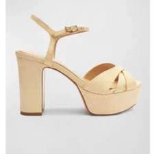 Schutz Keefa Platform Sandals Women's Size 10B Block Heel Strappy Dress Shoes