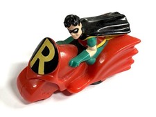 Vintage 1993 McDonalds DC COMICS ROBIN PullBack Toy Vehicle Made In China