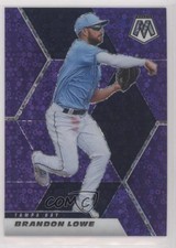 2021 Panini Mosaic Quick Pitch Purple Mosaic Prizm 48/50 Brandon Lowe #175 0c2