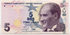 2009 Turkey 5 Lirasi 905938 UNC Paper Money Banknotes Currency