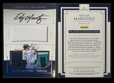 2017 Panini National Treasures Edgar Martinez /25 #PCS-EM Auto