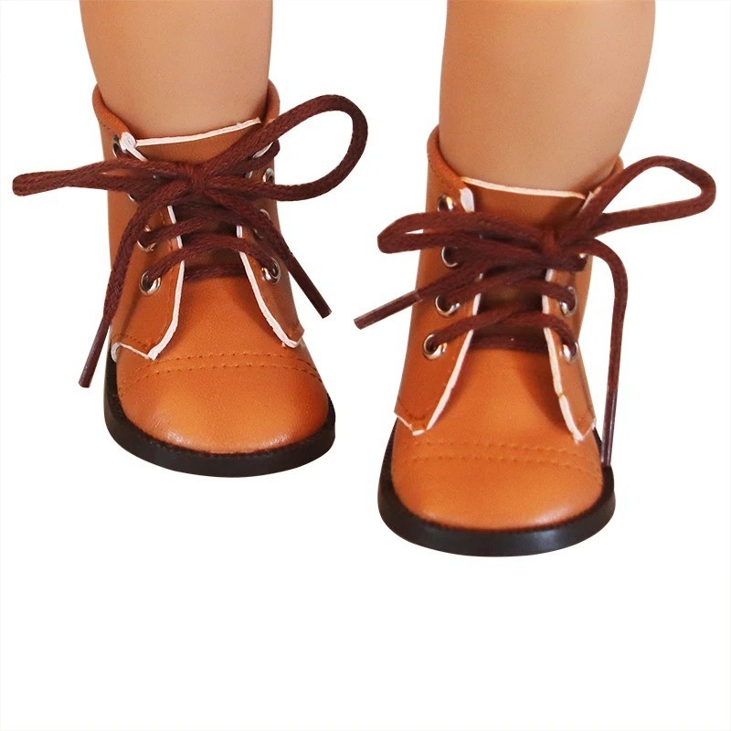 Tie boots made for 18'' American girl doll outfit shoes