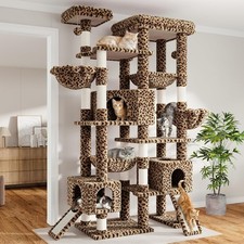87 in Multi-Level Tall Cat Tree Tower for Large Cats/Extra Wide Feline Activity