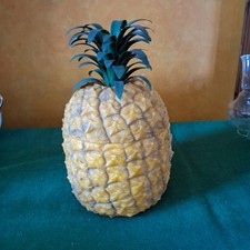 RETRO PINEAPPLE ICE BUCKET WITH LID & GLASS INNER VINTAGE COCKTAIL BAR DECOR