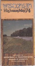 1974 Official State Issue Road Map of Wisconsin