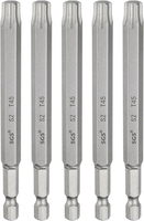 5 StüCk T45 Torx Bit Set Schraubendreher Bitsatz 1/4 Zoll Sechskantschaft 100Mm