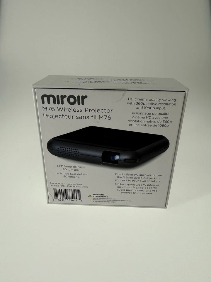 Miroir M76 Wireless Projector - Black - New! - Image 3 of 4