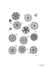Jaguar Genuine Road Wheel Badge Emblem Decorative Decal Overlay MXD6249CA