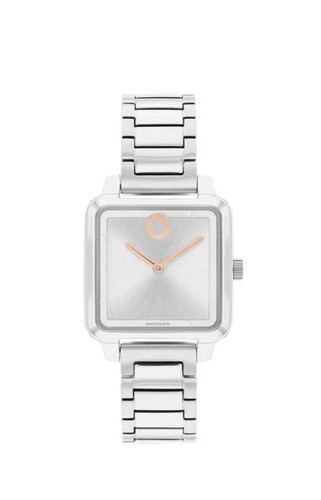 Brand New Movado Trend Stainless Steel Square Dial 27mm Watch 3601368