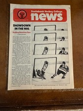 Scotiabank 1974 Hockey Colegio Hockey Boletín Gilles Meloche