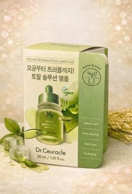 Dr. Ceuracle Vegan BHA Matcha Ampoule 30ml + MIDHA Rice Sebum Cleansing Oil Set