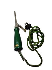 Vintage Bersted Green Wooden Handled Electric Curling Iron Small Curl Works