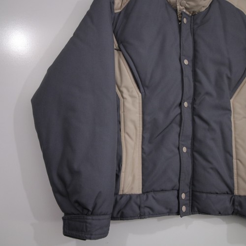 Vintage Outdoor Exchange Puffer Bomber Jacket Large Gray Colorblock Mens 80s 90s - Picture 3 of 20