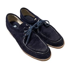 Vintage Blue Suede Lace Up Oxford Shoes USA Made / Women s 7N