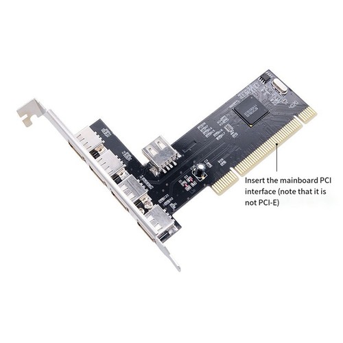 PCI Expansion Card PCI to 5 Ports USB 2.0 Expansion Card 480Mbps High Speed7651 - Afbeelding 6 van 6