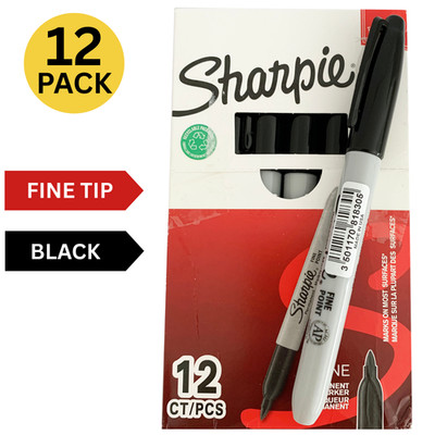 Sharpie Stifte schwarz (12er Pack) feine Spitze Spitze Permanent Marker Stifte dicke Linien