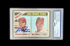 FERGIE JENKINS SIGNED AUTO 1966 TOPPS # 254 ROOKIE CARD PSA AUTHENTIC PHILLIES. rookie card picture
