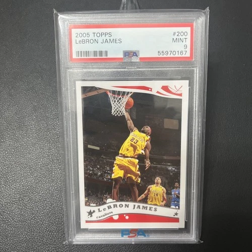 LEBRON JAMES 2005-06 Topps Basketball Card #200 -  PSA 9 MINT