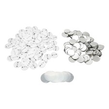 100 Set Pin Back Button Parts 44mm For Badge Making DIY