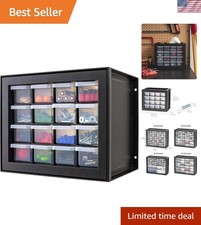 Efficient 16-Drawer Organizer with Clear Viewing Ideal for Efficient Storage