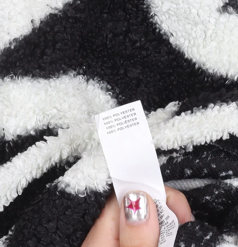 ASOS DESIGN Women’s Black White Fleece Pullover Jumper Size 18 Tall - Изображение 4 из 4