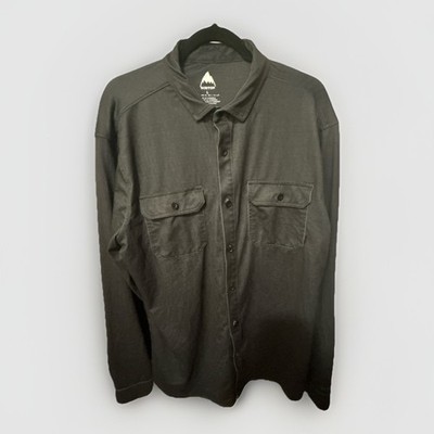 Burton Midweight Oxford Shirt Men s L Gray Technical Button-Up | Dual Pockets L